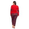 PIŻAMA DAMSKA PDD5500-005 PLUS SIZE - AW2024/25